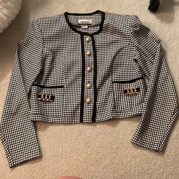 VINTAGE MARMIE WEST HOUNDSTOOTH SUIT SIZE 9/10 - Picture 5 of 10